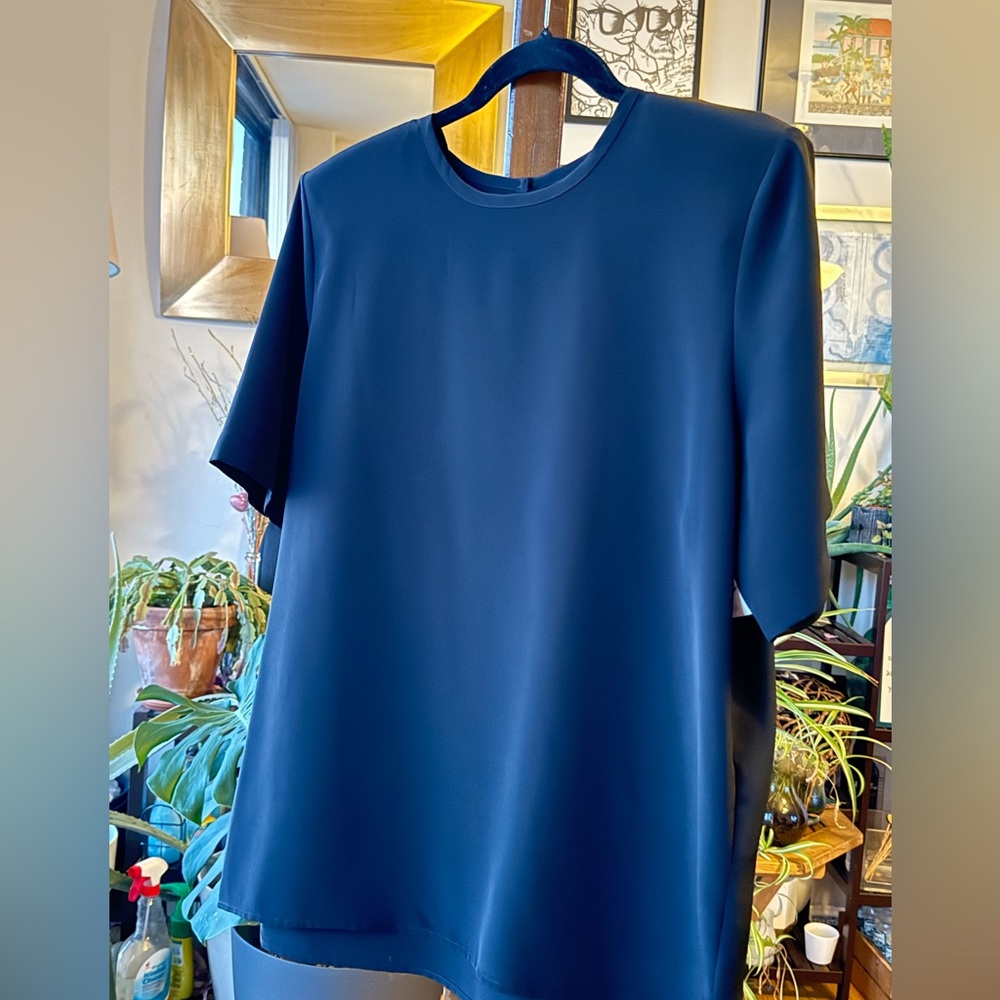 #28  Karen Scott Black Elbow Sleeve Top
